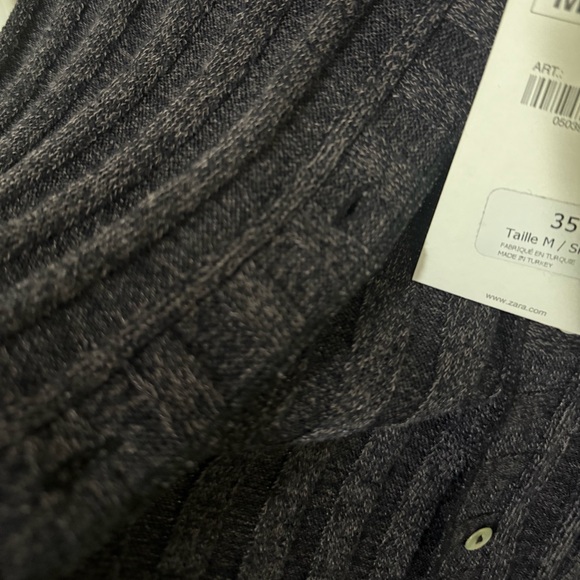 Zara Ribbed Cropped Cardigan | NWT | Size M - Picture 7 of 9